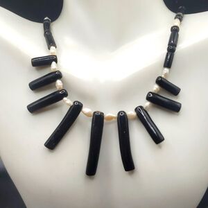 Antique spike pearl necklace N3312‎